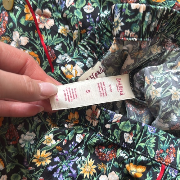 BedHead Multicolor Floral Pajama Set 100% Silk Small - Picture 6 of 6